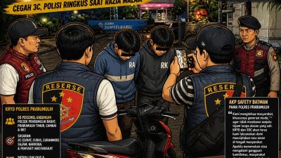 Cegah 3C, Polisi Ringkus Dua Pemuda Bawa Sajam Saat Razia Malam