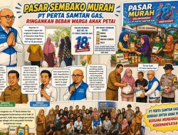 Pasar Sembako Murah PT Perta Samtan Gas, Ringankan Beban Warga Anak Petai