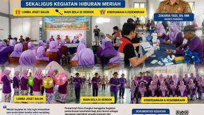 Jelang Wisuda Lansia Pertamina Gas, Kades Pangkul Gelar Cek Kesehatan dan Lomba Hiburan Meriah