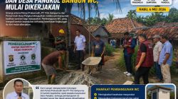 Kolaborasi Polres Prabumulih, PT Titis Sampurna dan Desa Pangkul Bangun WC, Mulai Dikerjakan
