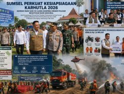 Sumsel Perkuat Kesiapsiagaan Karhutla 2026, Herman Deru dan Cik Ujang Dampingi Menko Polkam Reaktivasi Desk Nasional