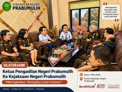 Ketua PN Prabumulih Silaturahmi ke Kejari, Perkuat Sinergitas Penegakan Hukum