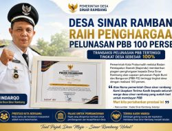 Desa Sinar Rambang Raih Penghargaan Pelunasan PBB 100 Persen, Kades Indarqo: Ini Prestasi Seluruh Warga
