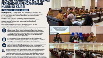 Kepala Desa dan Kaur Keuangan se-Kota Prabumulih Ikuti Ekspos Permohonan Pendampingan Hukum di Kejari